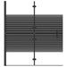 Douchewand inklapbaar 120x140 cm ESG zwart