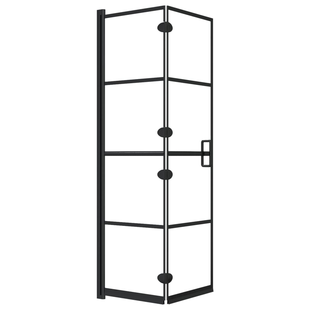 Douchewand inklapbaar 80x140 cm zwart