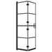 Douchewand inklapbaar 80x140 cm zwart