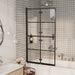 Douchewand inklapbaar 80x140 cm zwart