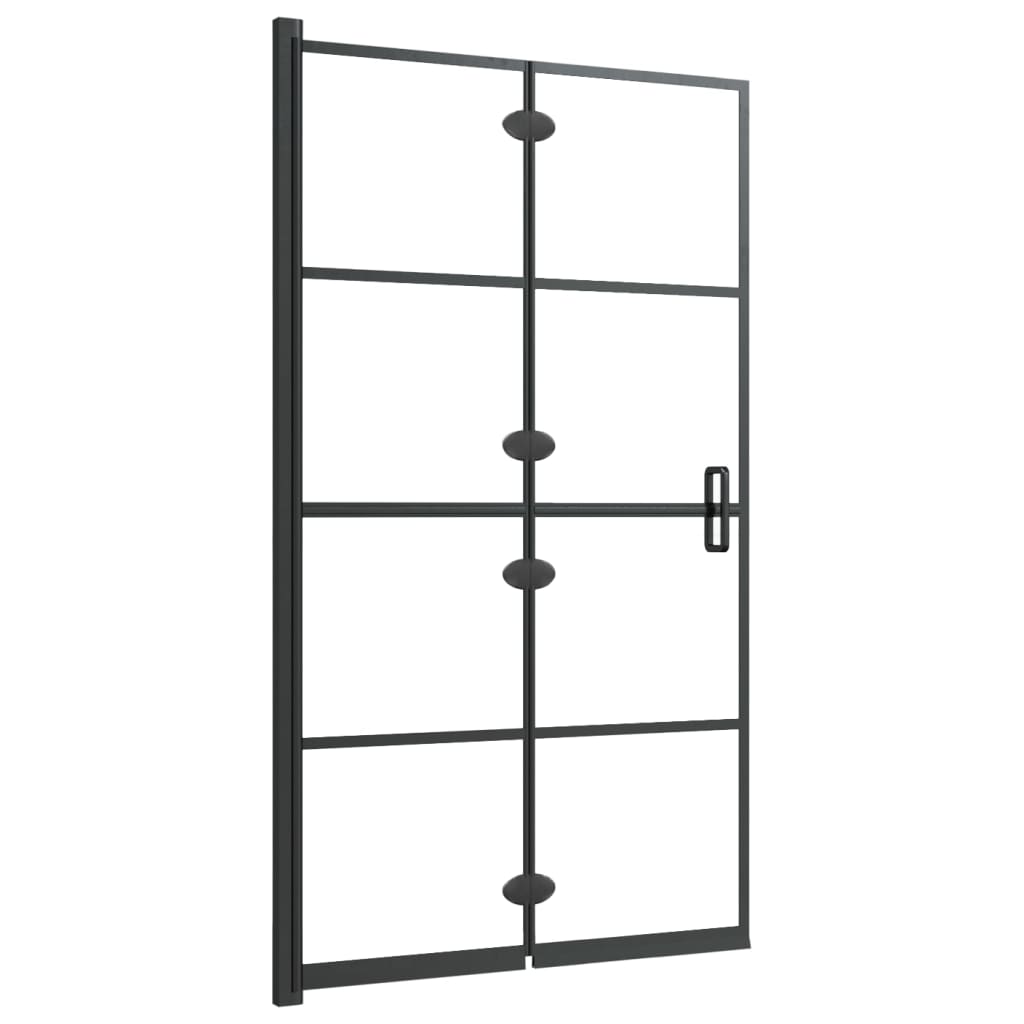 Douchewand inklapbaar 80x140 cm zwart