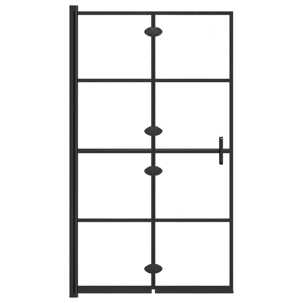 Douchewand inklapbaar 80x140 cm zwart
