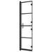 Douchewand inklapbaar 80x140 cm zwart