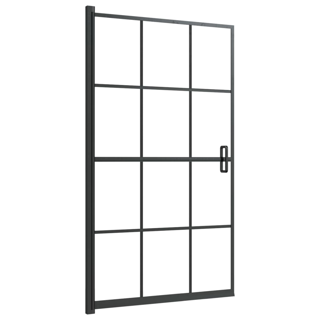 Douchewand 80x140 cm ESG zwart