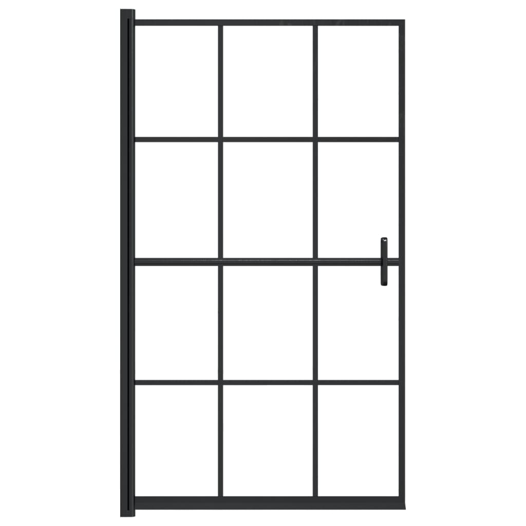 Douchewand 80x140 cm ESG zwart