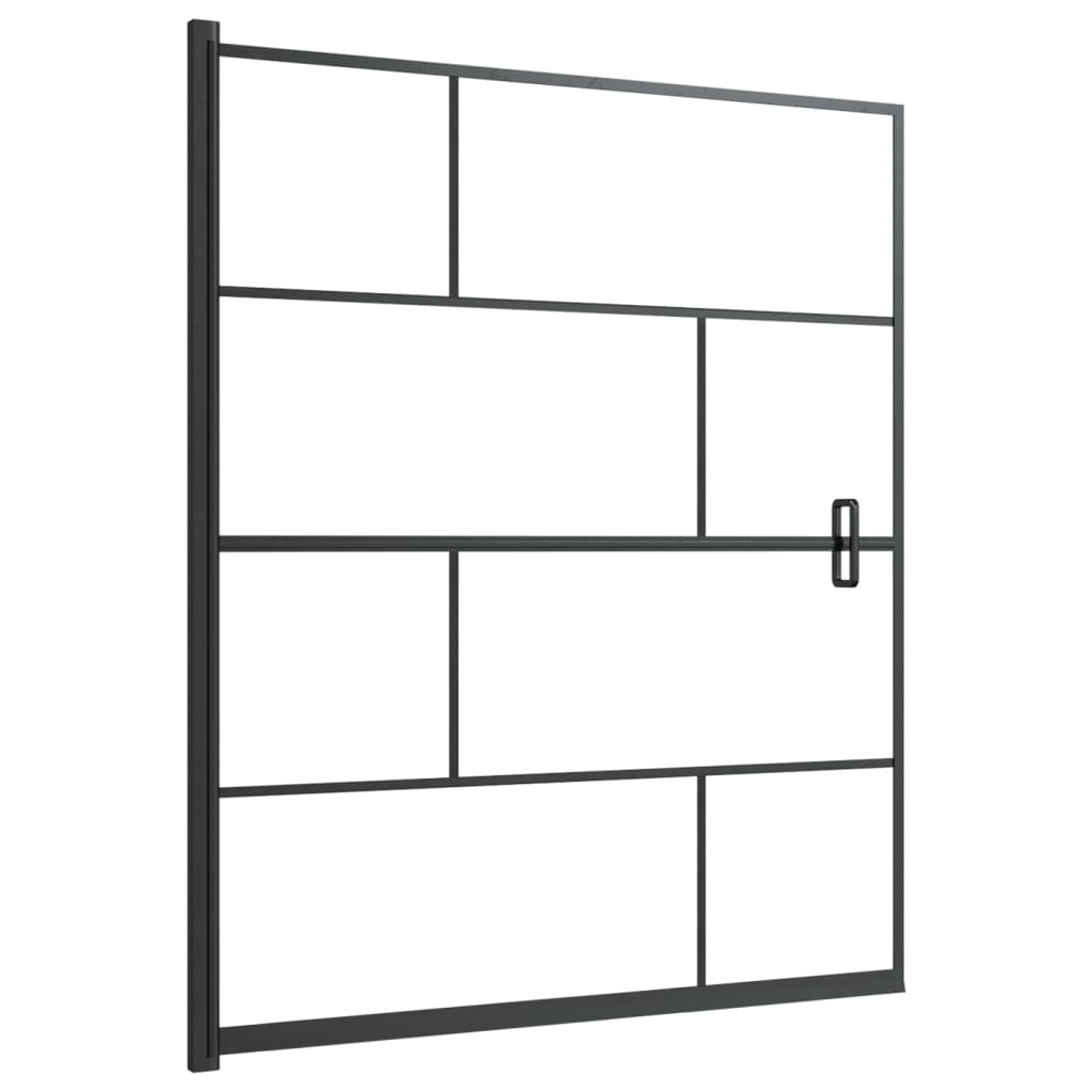 Douchewand 116x140 cm ESG zwart