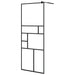 Inloopdouchewand 80x195 cm ESG-glas transparant en zwart