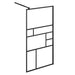 Inloopdouchewand 90x195 cm ESG-glas transparant en zwart