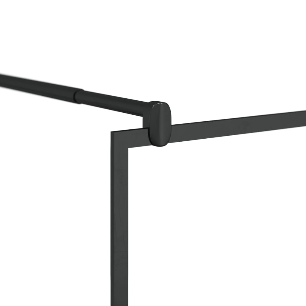 Inloopdouchewand 90x195 cm ESG-glas transparant en zwart