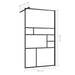 Inloopdouchewand 90x195 cm ESG-glas transparant en zwart