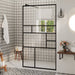 Inloopdouchewand 90x195 cm ESG-glas transparant en zwart