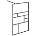 Inloopdouchewand 100x195 cm ESG-glas transparant en zwart