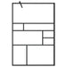 Inloopdouchewand 115x195 cm ESG-glas transparant en zwart