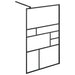 Inloopdouchewand 115x195 cm ESG-glas transparant en zwart