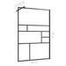 Inloopdouchewand 115x195 cm ESG-glas transparant en zwart