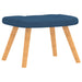 Relaxstoel met voetenbank stof blauw