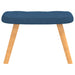 Relaxstoel met voetenbank stof blauw