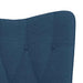 Relaxstoel met voetenbank stof blauw