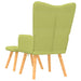 Relaxstoel met voetenbank stof groen