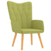 Relaxstoel met voetenbank stof groen