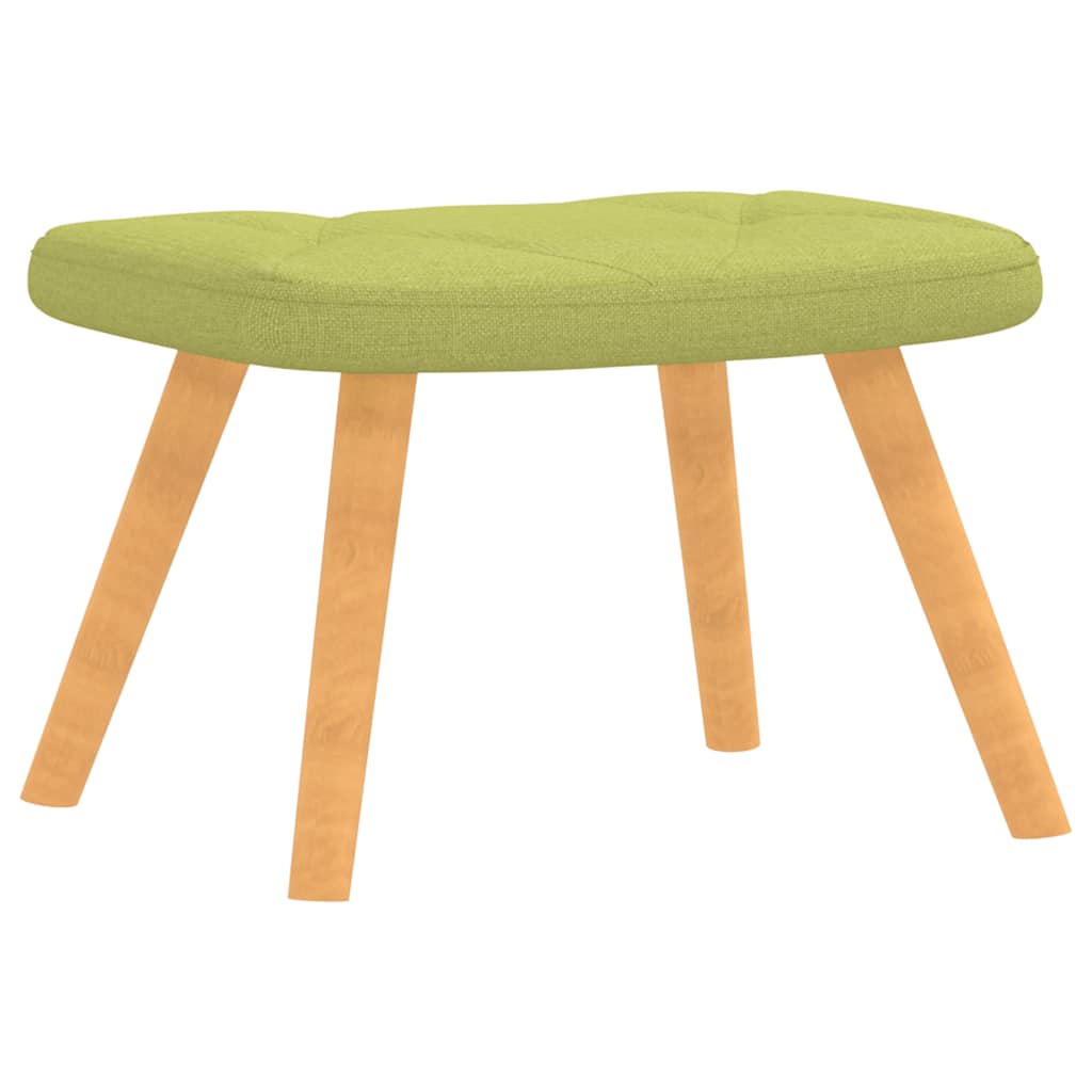 Relaxstoel met voetenbank stof groen
