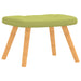Relaxstoel met voetenbank stof groen