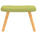 Relaxstoel met voetenbank stof groen
