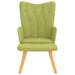 Relaxstoel met voetenbank stof groen