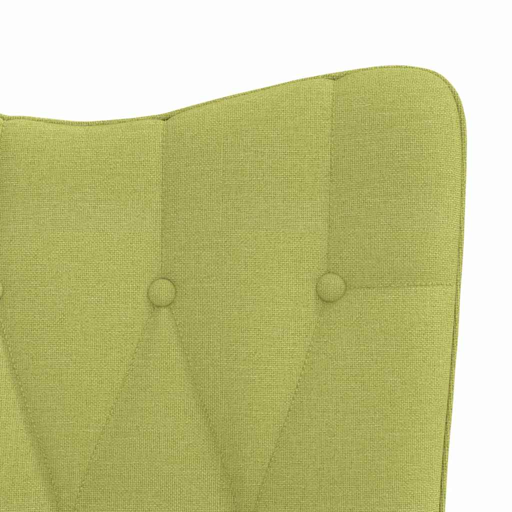 Relaxstoel met voetenbank stof groen