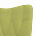 Relaxstoel met voetenbank stof groen