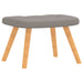 Relaxstoel met voetenbank stof taupe