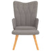 Relaxstoel met voetenbank stof taupe