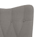 Relaxstoel met voetenbank stof taupe