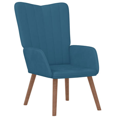 Relaxstoel fluweel blauw