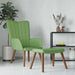 Relaxstoel met voetenbank fluweel lichtgroen