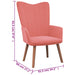 Relaxstoel met voetenbank fluweel roze