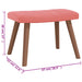 Relaxstoel met voetenbank fluweel roze
