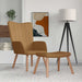 Relaxstoel met voetenbank fluweel bruin