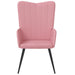 Relaxstoel fluweel roze