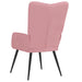 Relaxstoel fluweel roze