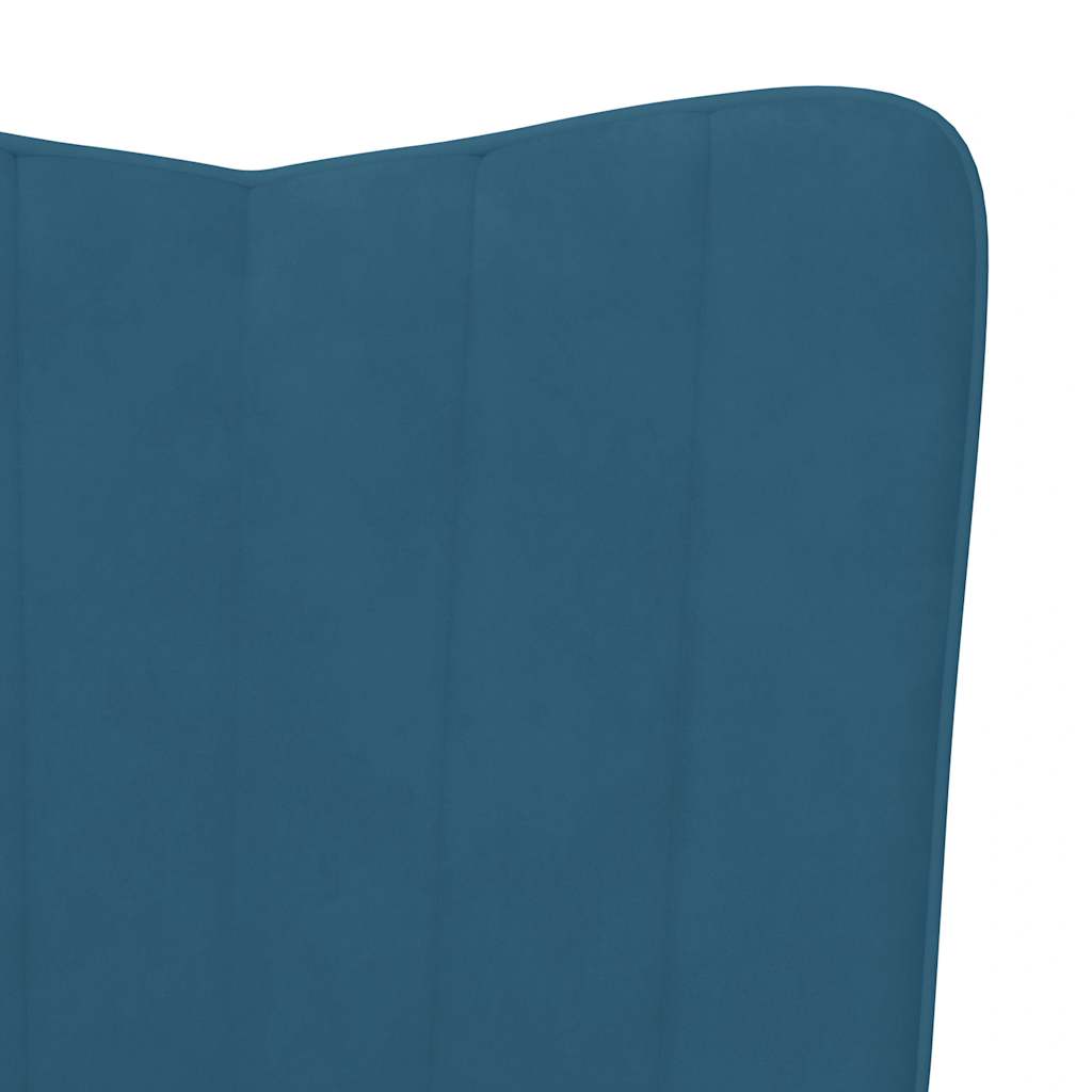 Relaxstoel fluweel blauw
