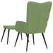 Relaxstoel met voetenbank fluweel lichtgroen