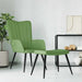 Relaxstoel met voetenbank fluweel lichtgroen