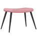 Relaxstoel met voetenbank fluweel roze