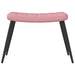 Relaxstoel met voetenbank fluweel roze
