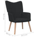 Relaxstoel stof zwart