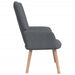 Relaxstoel met voetenbank stof donkergrijs