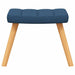 Relaxstoel met voetenbank stof blauw