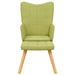 Relaxstoel met voetenbank stof groen