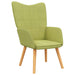 Relaxstoel met voetenbank stof groen
